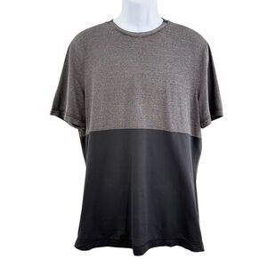 Lululemon Precise Tee Shirt Mens Large Gray Stretch Lightweight Preppy Gym